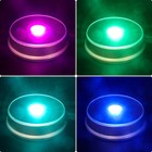 4pcs Led Light Display Base Stand 7 Color Lamp Holder Crystal Glass Art Figurinm