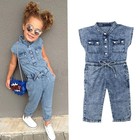 Toddler Baby Kids Girls Denim Overall Romper Bodysuit Jumpsuit Outfits Clothes