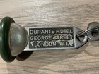 Vintage Durants Hotel Room Skeleton Key And Fob London