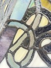Handmade Stained Glass Tiffany Style Lamp Shade Abstract Design 11x14 