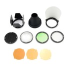 Us Godox V1 Flash V1n Ttl 1 8000s Hss Speedlite Flash ak-r1 Barn Door For Nikon