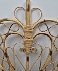 Vtg 60s 70s Hollywood Regency Bohemian Bamboo Wicker Twin Sized Headboard Rare