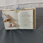 Vintage Lords Prayer Book Planter Small Cream Good Ceramic Religious Decor