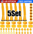 5x Replacement Gas Can Spout Nozzle Vent Kit For Plastic Gas Cans Old Style Cap