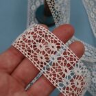 Vintage French Lace Insertion Trim Bobbin Lace Border Sewing Embellishment Lace