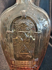 Old Sturbridge Village Masonic Eagle Flask Bottle Amber Yellow Jp 7 5 