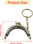10 Pcs Kiss Clasp Lock Bronze Arch Purse Frame Metal Coin Frame Clasp With Ke   