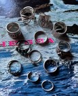 Silver Lot Rings  Bracelet  Chain  Watch  And Compact Plus Gold Hoop Earrings