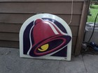 Vintage 1990 s Taco Bell Restaurant Sign Authentic 38  X 33  Hard To Find Sign  