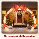 10 4 Ft Christmas Archway Pre-lit Festive Arch With Large Bow   Warm White Led
