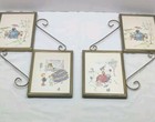 4 Vintage Children   s Nursery Room Prints Gold Framed Mother With Children