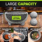 Granite Mortar And Pestle Set 100  Granite 3 5cups 8inch     Avocado Tool Included