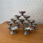 Set Of 12 Vintage Inox European Stainless Goblet Ice Cream Cup 0807252
