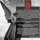 Archangel Michael Necklace  Men s Genuine Black Agate Protection Amulet