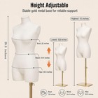 Female Dress Form Mannequin Torso With Adjustable Stand For Sewing