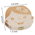 Baby Tooth Box Wooden Kids Keepsake Organizer For Baby Teeth Cute Children Tooth