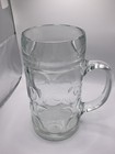 Paulaner Munchen 1 Liter Dimpled German Munich Beer Stein With Handle Glass 