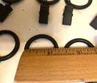 Curtain Rings With Clip Black Metal Set Of 10 Fits 3 4- 1   Pole