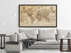 Beautiful World Map Vintage Atlas 1898 Mercator Projection Sepia World Map Gift