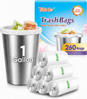 260 Count 1 Gallon Clear Small Trash Bags Mini Wastebasket Bin Liners 13 7x15 3