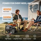 4000 Watt Portable Power Generator 4 Stroke 208 Cc Engine Gas Powered