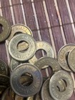 5 Cent  Brass Mills Slot Machine Tokens Nos 69 Pcs Ok Vendor  Property Of