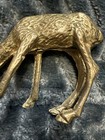 Vintage Mcm Mid Century Brass Spotted Doe Fawn Deer Figurine 3x3 5   