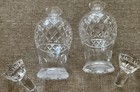 Perfume Decanters Vintage Cut Crystal Glass Perfume Or Small Liquor Carafe Lot 2