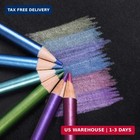 10pcs Metallic Colored Pencils Set Oil Based Drawing Art Sketching Artist