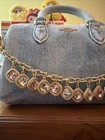 Brand New Cute Charm For Coach Bag Rhinestones Gold Style Chain Dangling Charms