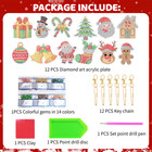Christmas Diamond Keychains  28pcs Diamond Art Keychain Christmas Painting Favor