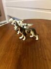 Vintage German Shepherd Bone China Miniature Dog Brown Matte