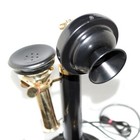 New Black   Brass Candle Stick Type Telephone  Old Vintage Antique Style  us