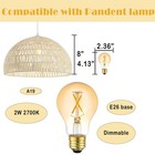 Yaoten A19 Vintage Led Edison Light Bulbs  2-pack A19  2w-warm White-2700k