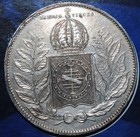 1851 Brazil 2000 Reis Silver Coin    t550