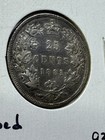 1881-h Canada 25 Cents Silver Coin Low Mintage Cleaned
