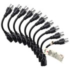 10 Pack Short Extension Cord  3-prong 8-inch Power Cable  16awg 13a  Indoor
