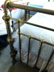Antique Brass Sleigh Bed - Full Size Mattress Required 