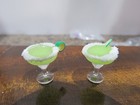 Dollhouse Miniature Two Marguerita Cocktails Bar
