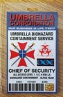 Resident Evil Lanyard Id Badge-umbrella Corp Chief Of  Security Costume Cosplay