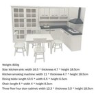 1 12 Scale Dolls House Miniature Room Furniture White Modern Kitchen Set