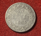 Newfoundland 20 Cents 1865 Silver Coin Km 4 T8963