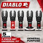 Diablo Dou5s 5 Pc Universal Fit General Purpose Oscillating Blade Set  5-piece 