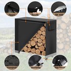 4ft Firewood Log Rack Cover Waterproof Wood Storage Holder Heavy Duty Outdoor