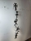 Vintage Haitian Metal Art Wall Sculpture  chain Of Spirits  Hand-hammered 3d Art