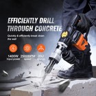 Uimoso Demolition Jack Hammer Concrete Breaker 1400w Electric Hammer 2chisel Bit