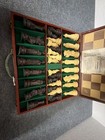 Vintage 1959 E s  Lowe Renaissance Chessmen Set With Folding Carrying Case