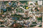 Worlds Of Fun Kansas City Mo 1989 Vintage Theme Park Souvenir Map Timber Wolf