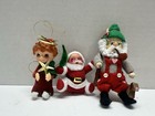 Vintage Christmas Ornament Lot Of 5 Mcm Santa Angels 60s 70s Japan
