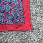 Eton Pocket Square Mens One Size Red 100  Silk Paisley Double Sided Pattern